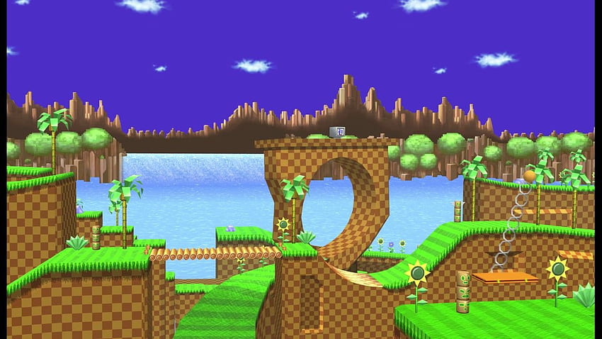 VGW: Sonic the Hedgehog Green Hill Zone Video, Green Hills HD wallpaper