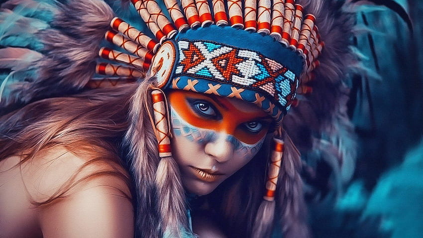 indio americano, nativo americano, indio, squaw, amerindio. Tribal, Nativo Americano Rojo fondo de pantalla