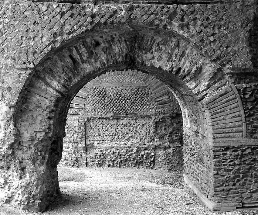 Roman Aquaduct โรม โรมัน สถาปัตยกรรม ขาวดำ อิตาลี อควา น้ำ ท่อ วอลล์เปเปอร์ HD