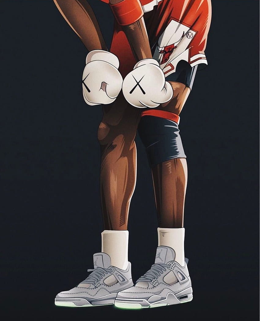 KAWS X Jordan. Sneaker brain. , Supreme, Michael Jordan Cartoon HD phone wallpaper