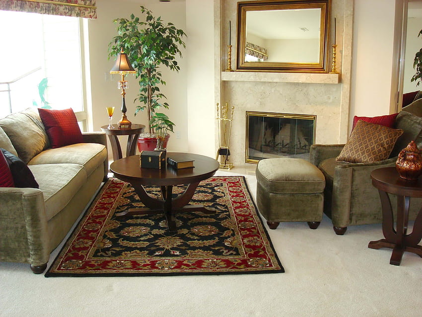 Interior, , , Sofa, Armchair, Living Room, Fireplace, Example HD wallpaper