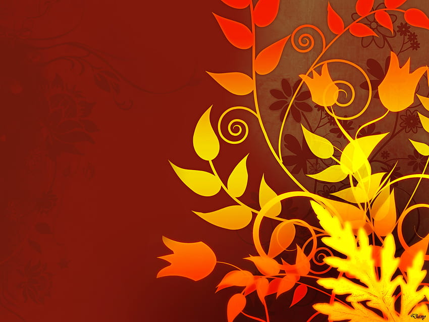 Red Leaves, colors, leaves, flowers, abstract HD wallpaper