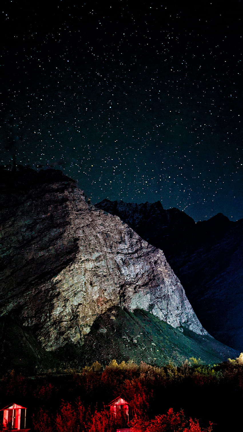 Piksel astrografi, gökyüzü, Google, dağlar, doğa, yıldızlar, galaksi, manali HD telefon duvar kağıdı