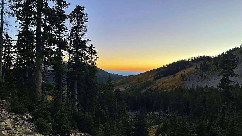 Descending Mt Peale at dusk - La Sal Mountain range, Utah, sky, usa ...