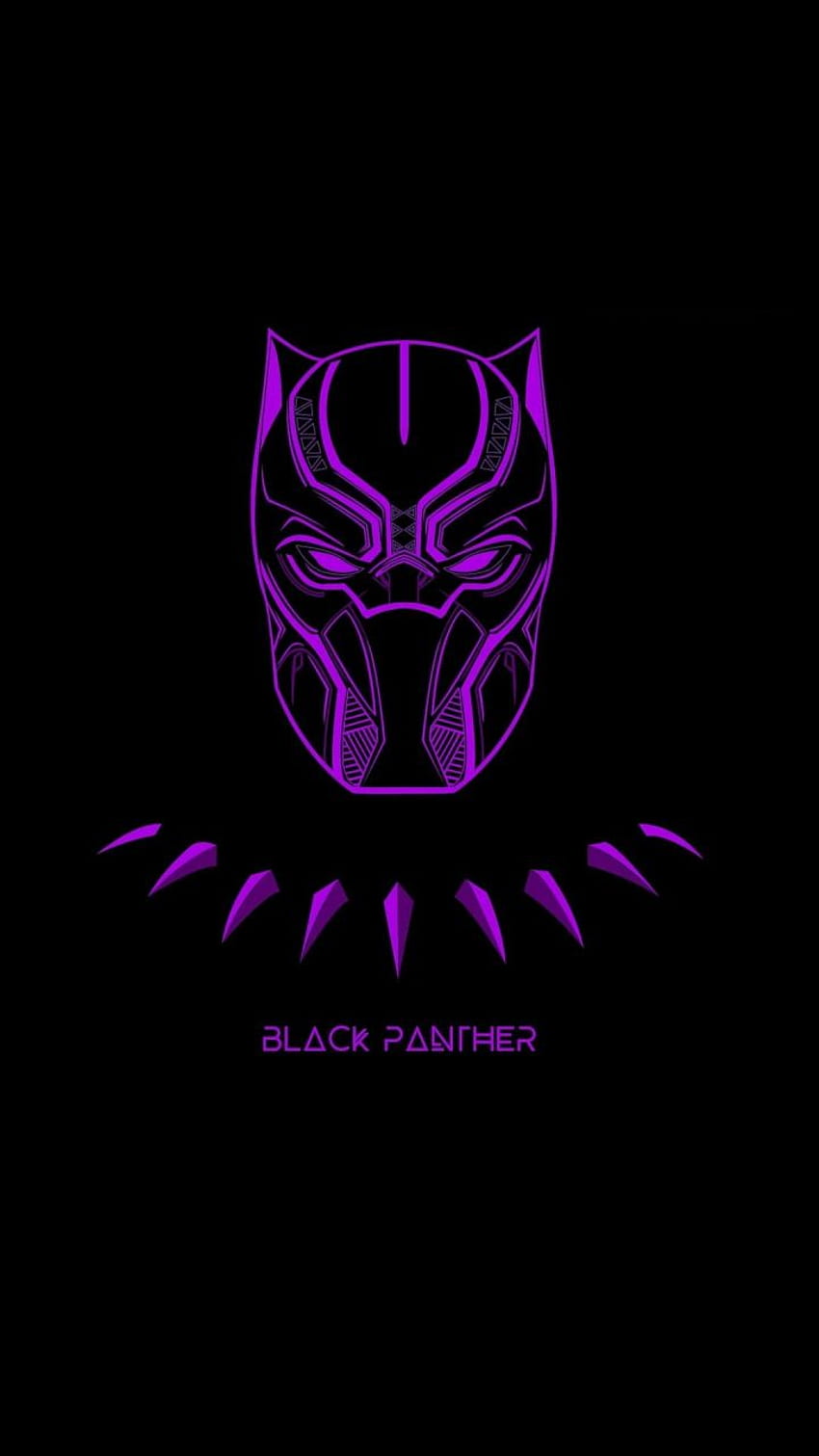 Black Panther, minimal, superhero, artwork ,. Black panther, Black panther king, Superhero , Black Panther Marvel Logo HD phone wallpaper