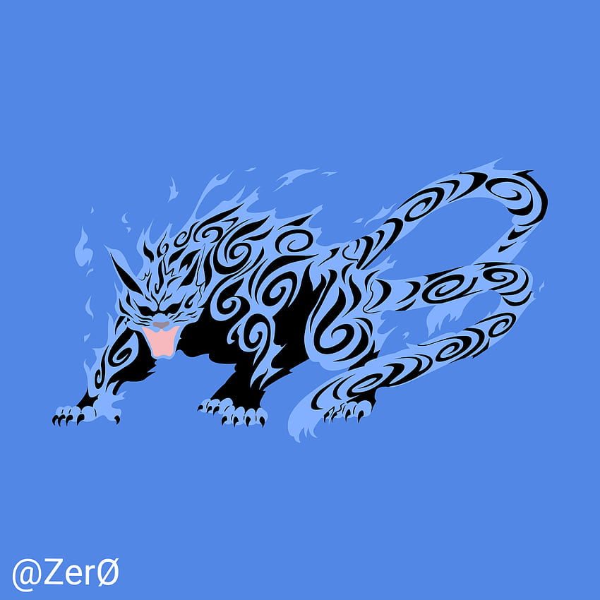 After doing Shukaku in a simplistic style, I decided to do one of Matatabi, the two tailed beast :) : Naruto HD phone wallpaper