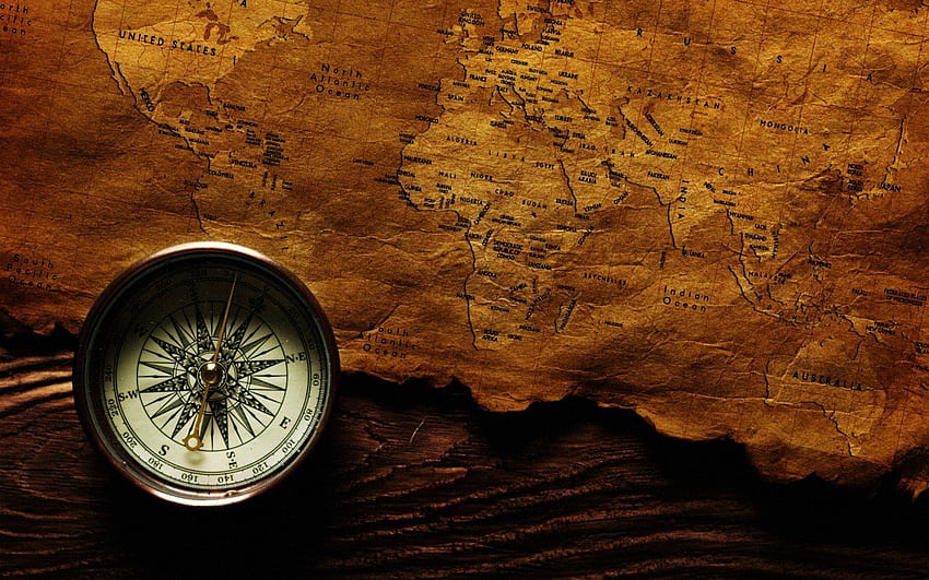 old map, Compass / and Mobile Background, Nigeria Map HD wallpaper