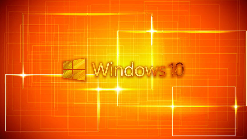 Golden Age Windows 10 - Windows 10 logo, Orange Windows HD wallpaper