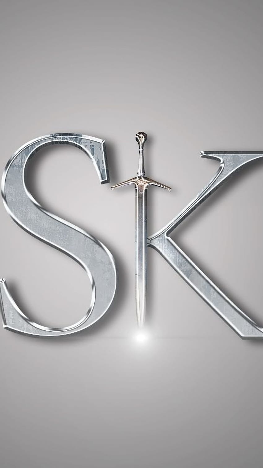 S K Name Ka, Silver Name HD phone wallpaper