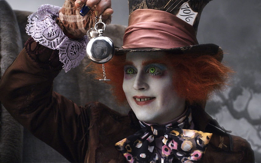 Alice in Wonderland, Mad Hatter, Johnny Depp, pocket watch, Gothic Alice in Wonderland HD wallpaper