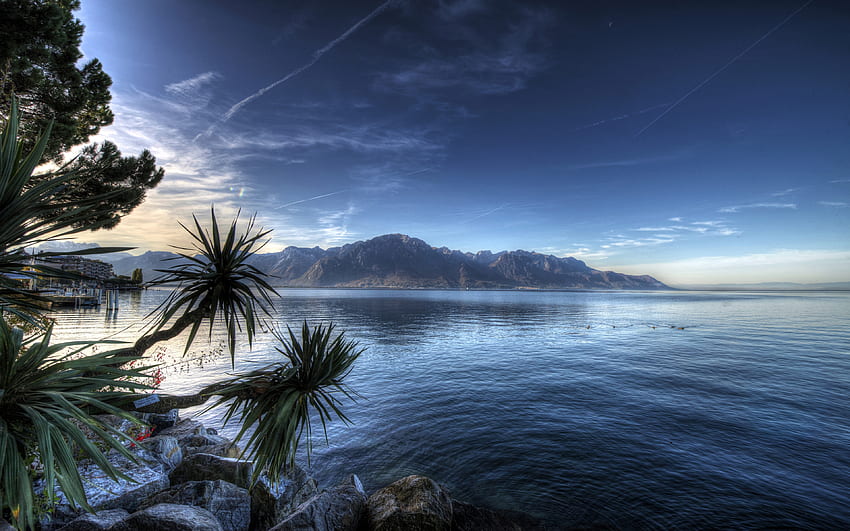 Lake Geneva, , Alps, R, summer, Switzerland, Montreux, Europe for with resolution . High Quality HD wallpaper