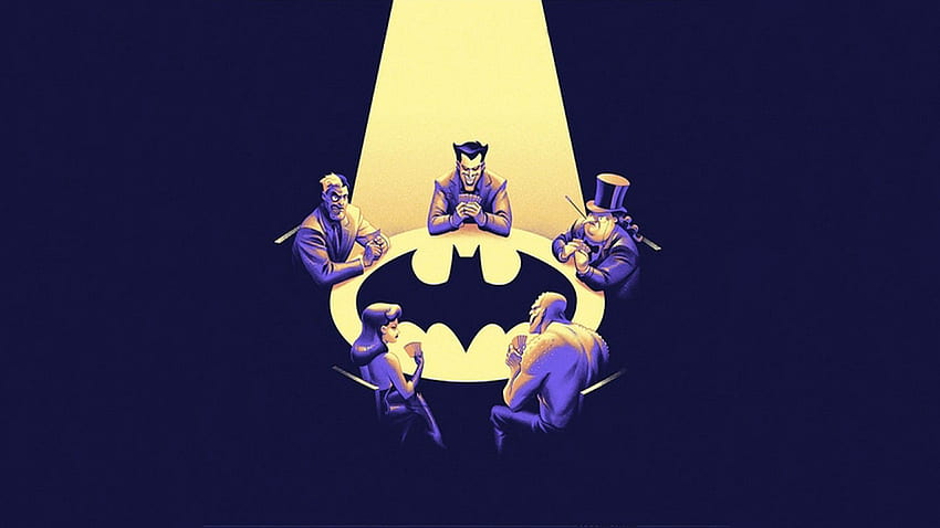 Batman, Batman The Animated Series, Joker, Two Face, Poison Ivy, Purple and Green Joker HD wallpaper