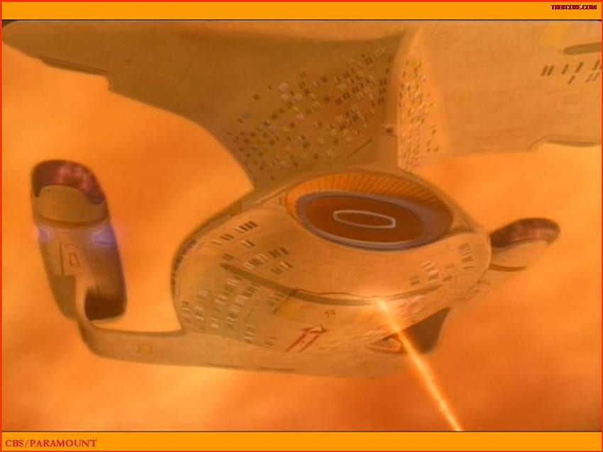 The Enterprise D Taking Out The Borg, tng, star trek, star trek следващото поколение, enterprise d HD тапет