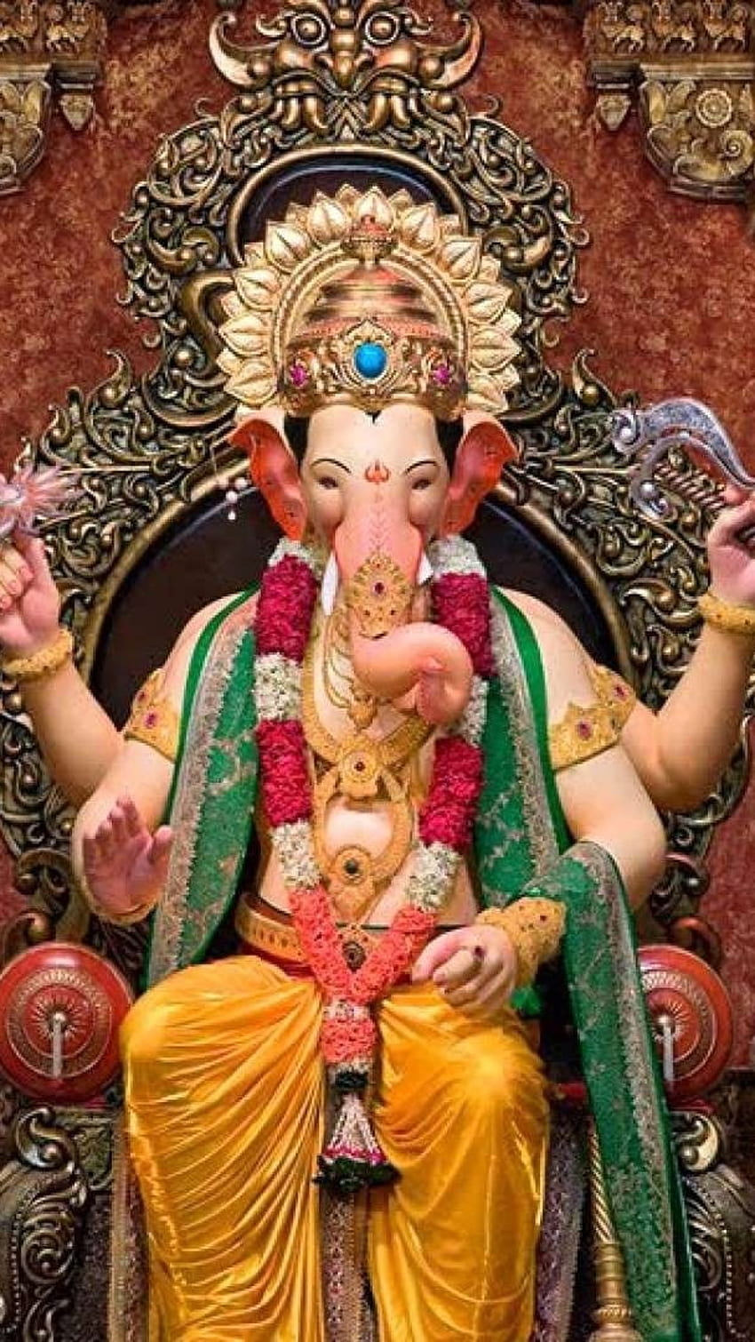 Ganpati Bappa Morya, Lalbaucha Raja, Lord Ganesh HD-Handy-Hintergrundbild