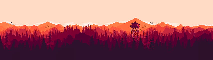 Firewatch Fix. Some of the terrain on the left side was, Small Lake Dual Screen HD wallpaper