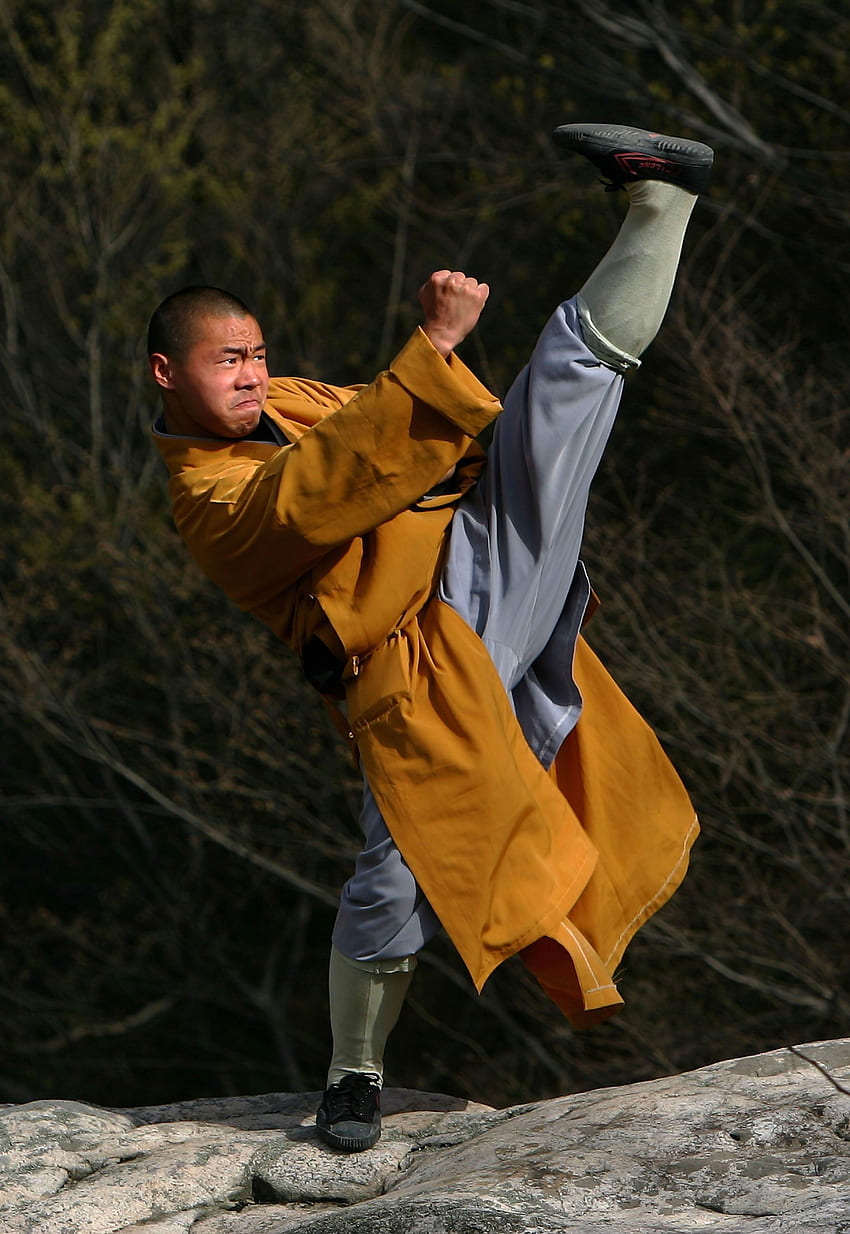 Shaolin-Kung-Fu. Kung-Fu-Kampfkunst, Shaolin-Mönche, Shaolin-Kung-Fu HD-Handy-Hintergrundbild