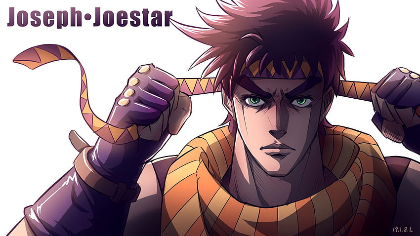 Joseph Joestar - Kecenderungan Pertempuran - Papan Anime Wallpaper HD