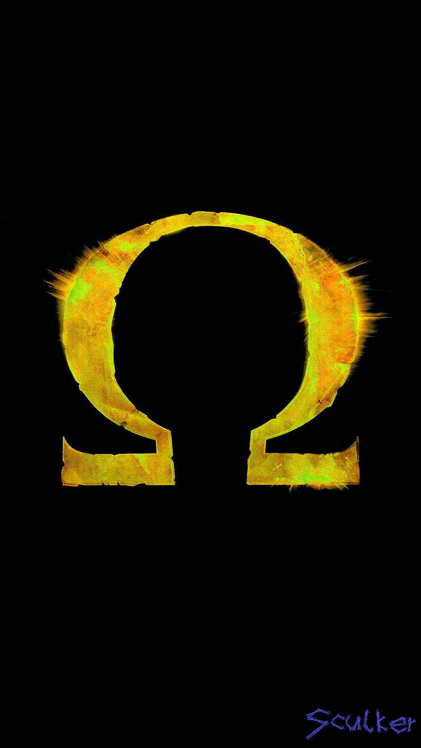 Ich suchte nach einem mit dem Omega-Symbol von Gott, God of War Symbol HD-Handy-Hintergrundbild
