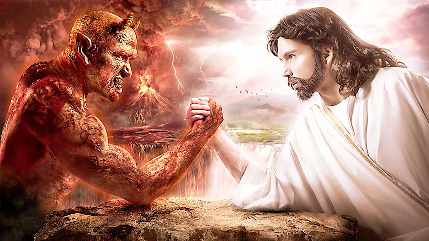 Jésus contre Satan, Dieu contre Satan Fond d'écran HD