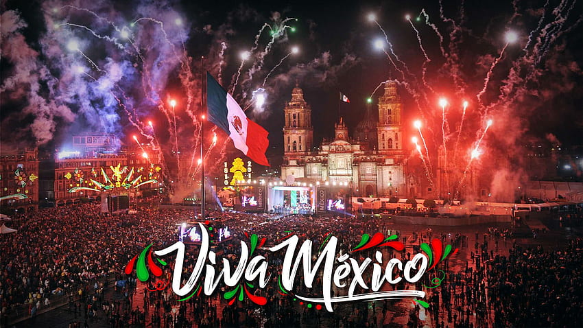 viva México - Felice Anno Nuovo Città del Messico Sfondo HD