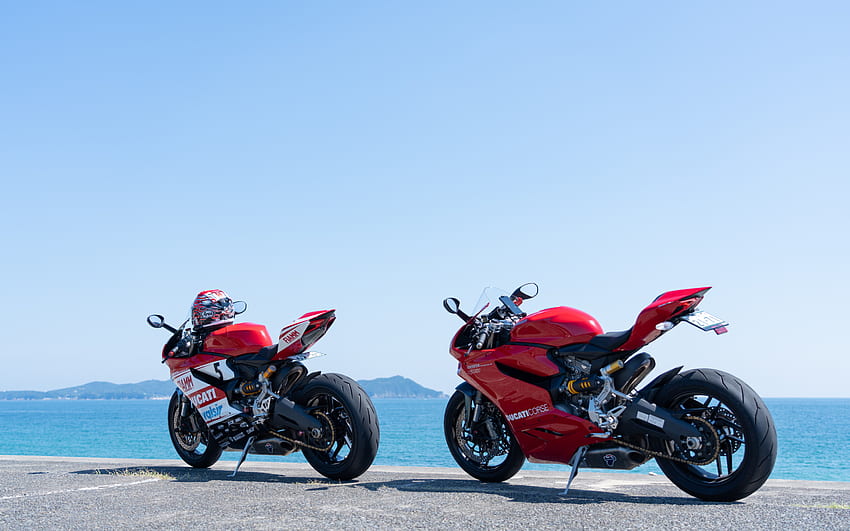 Ducati 899 Panigale, arkadan görünüm, dış cephe, kırmızı spor motosiklet, yeni kırmızı 899 Panigale, İtalyan superbikes, Ducati HD duvar kağıdı
