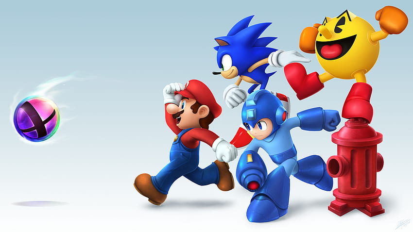 Mario And Sonic - Mario Super Smash Bros Sonic - -, 쿨 마리오와 소닉 HD 월페이퍼