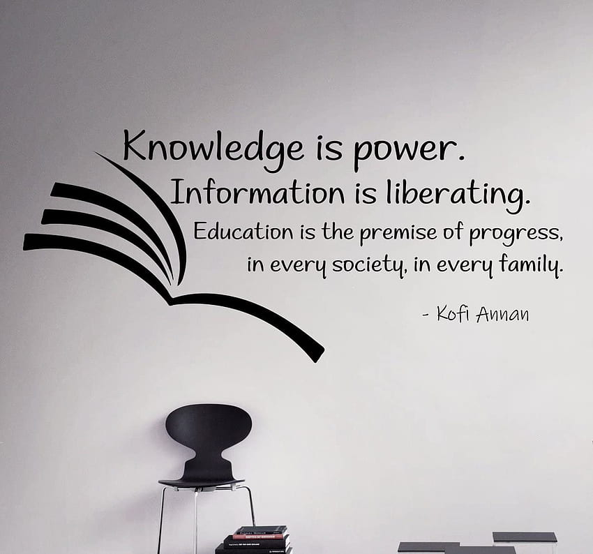 Knowledge is Power Wall Decal Vinyl Sticker Education Motivational Quotes Classroom Wall Art 9(nwg) HD wallpaper