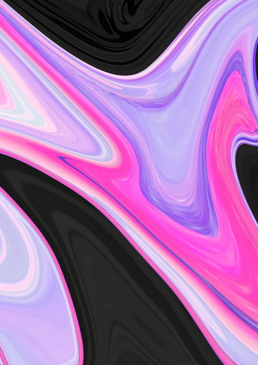 Abstract, Lilac, Pink, Lines, Paint, Wavy HD phone wallpaper