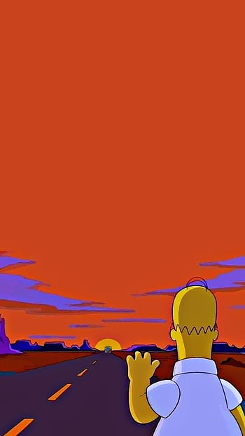 Homer Backs into Bushes Phone Background  Cool Simpsons Wallpapers