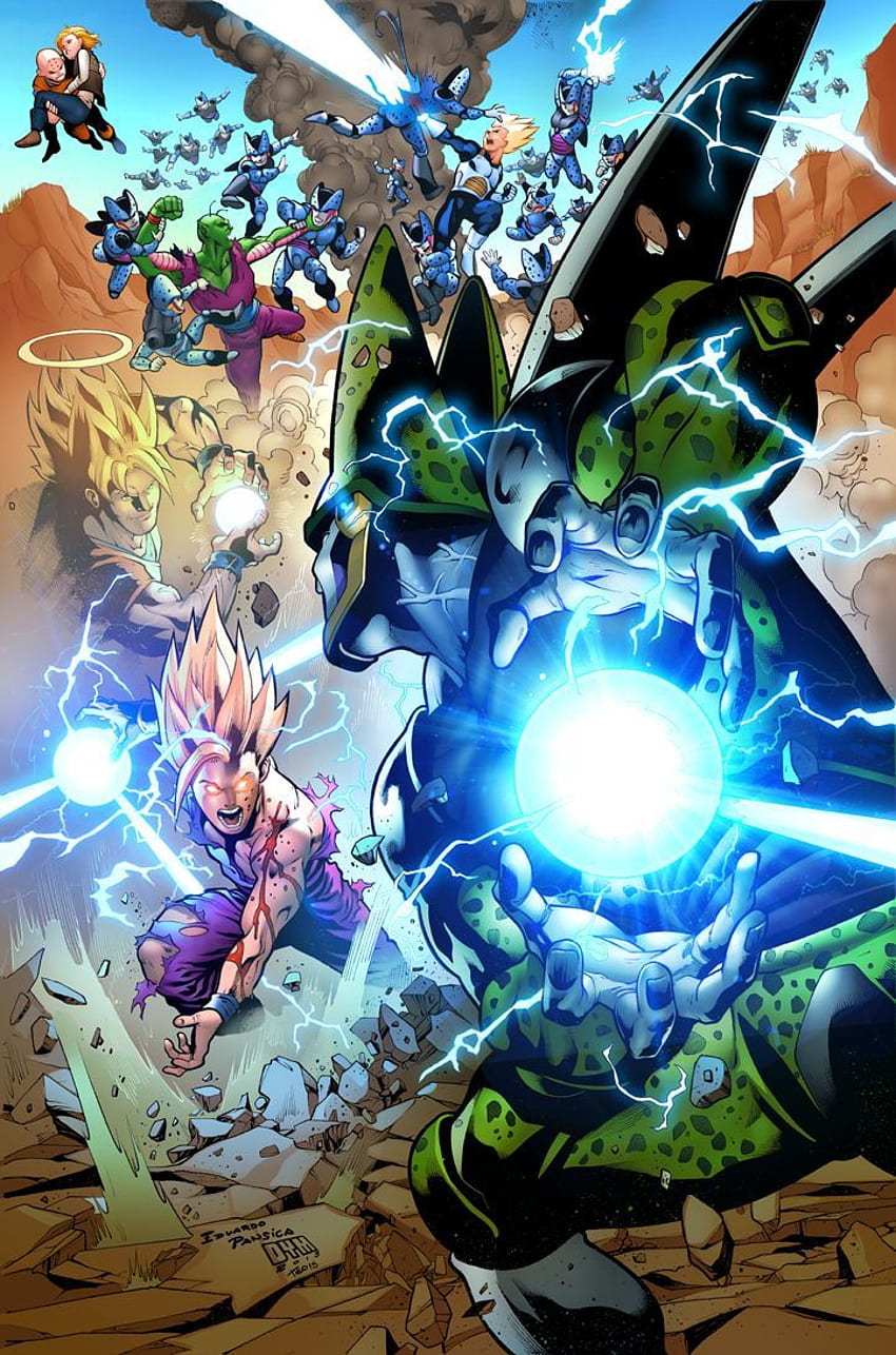 Gohan vs. Cell, by Teodoro Gonzalez. Dragon ball. Dragon ball z, Goku Vs Cell HD phone wallpaper