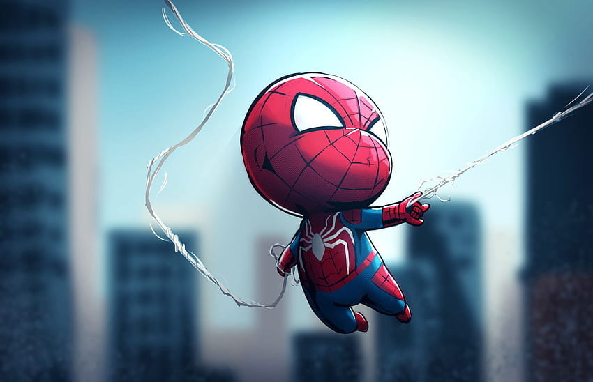 Chibi Spiderman, Superheroes, ,, Cute Spiderman HD wallpaper