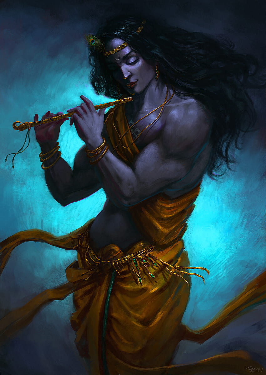 Krishna. Gods and Demons, Angry Krishna HD phone wallpaper