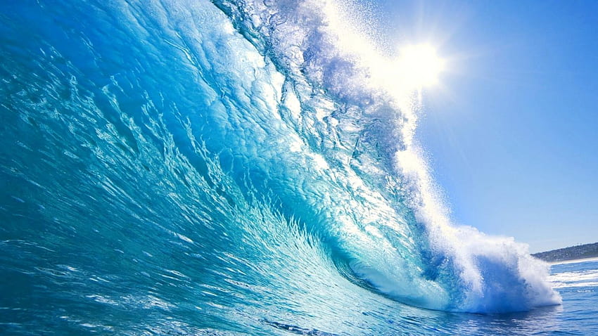 Beach Waves per, Blue Ocean Waves Sfondo HD