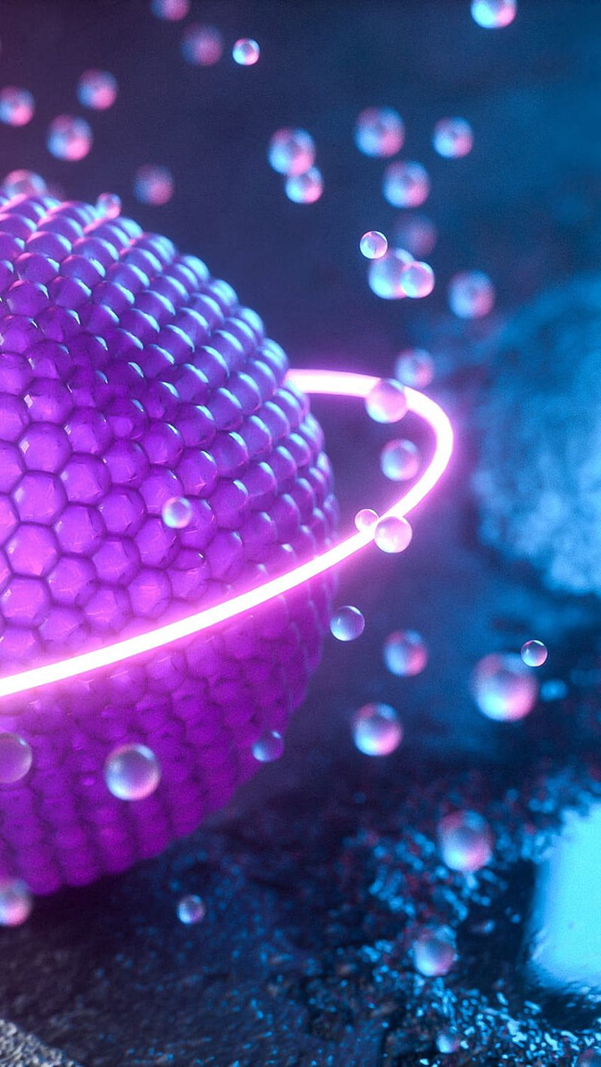 Ball, Glow, Neon, Ring, Balls, 3D Iphone Se 5s 5c 5 For Parallax Background, Neon Ball HD phone wallpaper