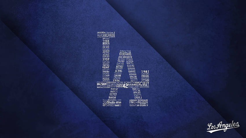 Mlb 로스앤젤레스 다저스 팀 로고 블루 - La Dodgers 배경 HD 월페이퍼