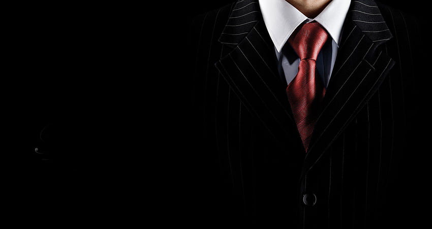 Костюм и вратовръзка, черен костюм и вратовръзка HD тапет