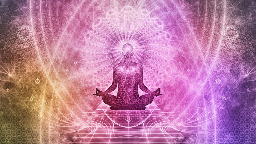 meditation, chakra, aura, lotus, yoga, energy, buddhism, mandala, art HD wallpaper