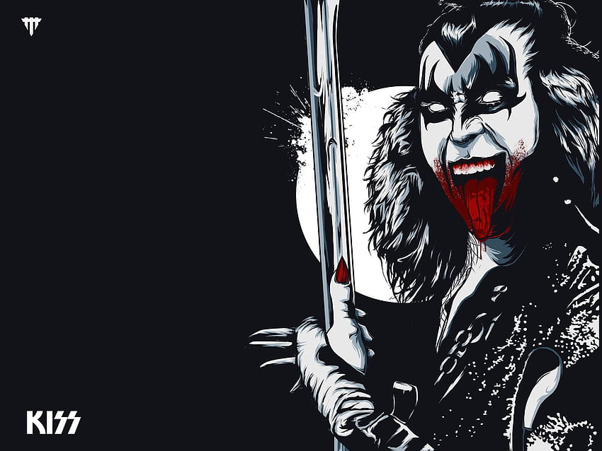 Gene Simmons Portrait by Jhony Caballero on Dribbble HD wallpaper