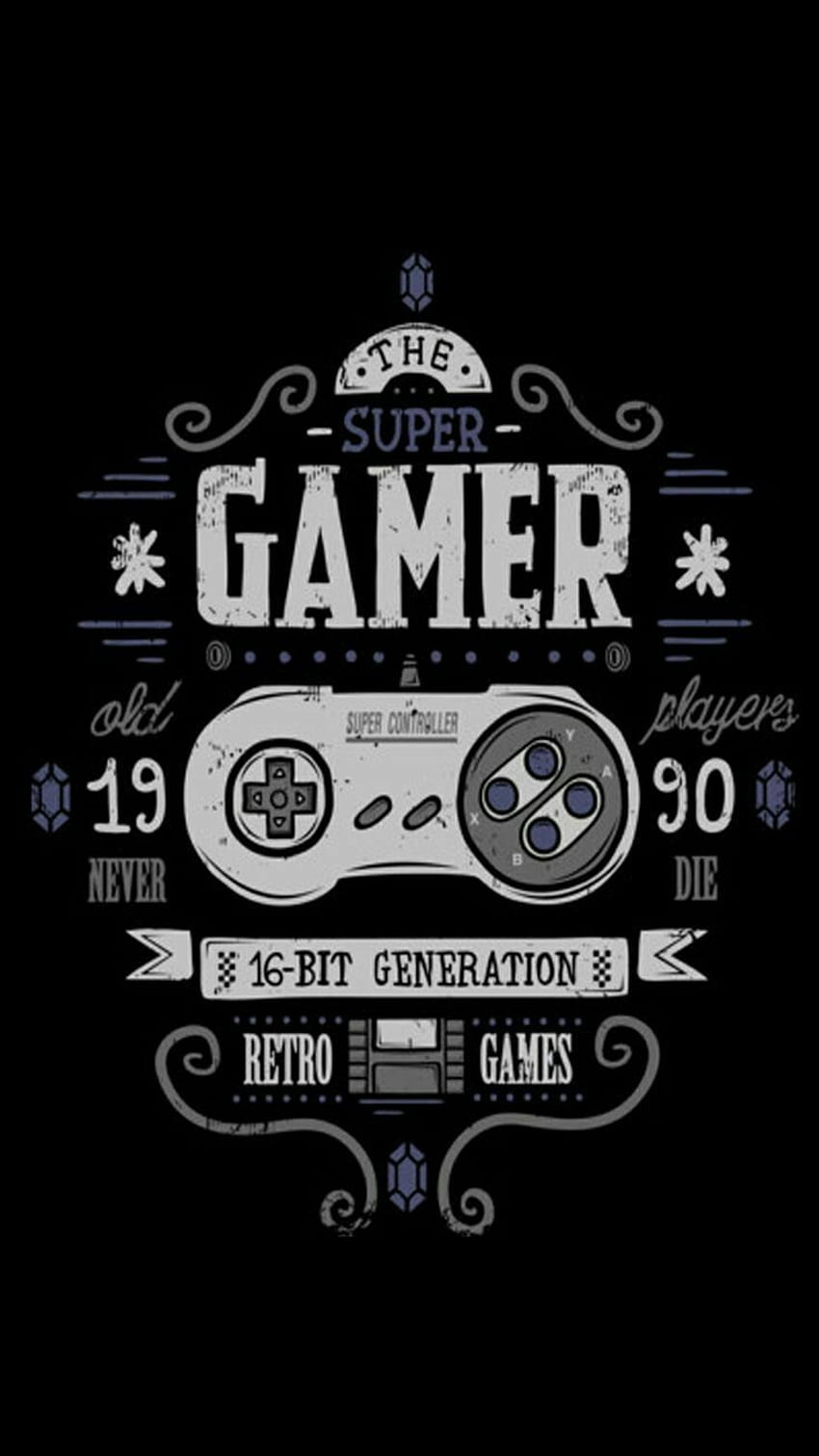 за геймърски телефон. Ретро геймър, тениска Gamer, Gaming, Old School Gamer HD тапет за телефон