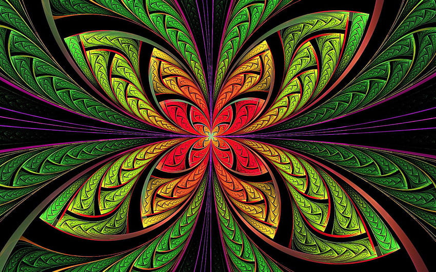 Flower, Bright, Multicolored, Motley, 3D, Form HD wallpaper