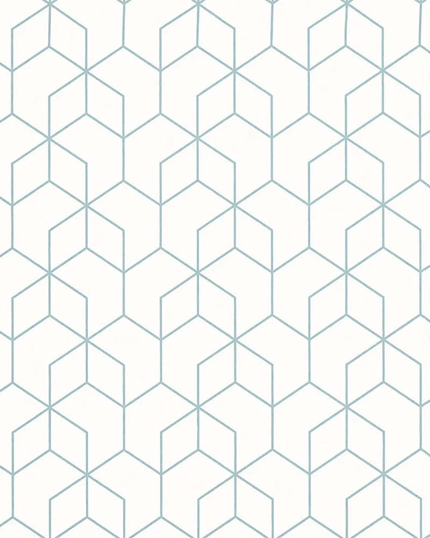 Non Woven Hexagon White Blue Gloss 6743 30 HD phone wallpaper