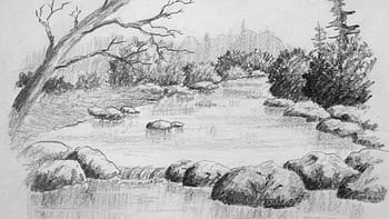 Water pollution scenery drawing for beginners  Water pollution drawing  with pencil sketch  YouTube
