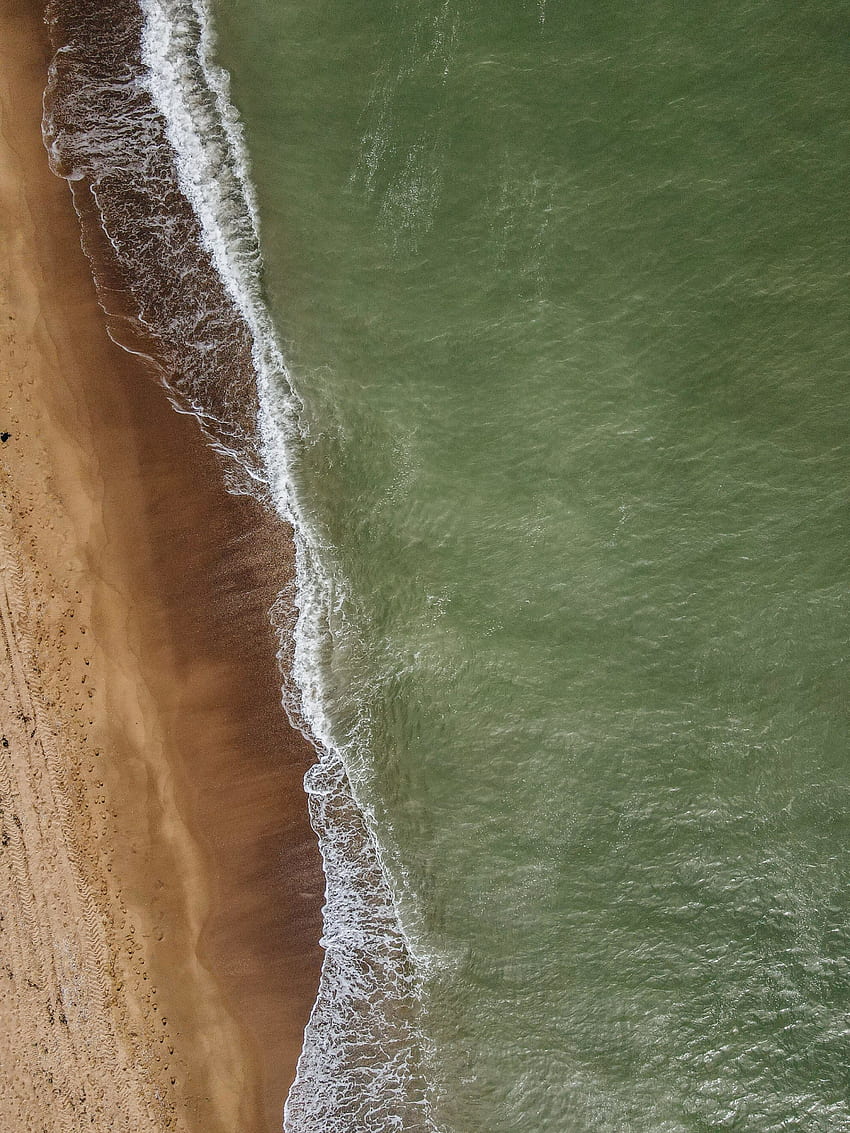 Mar limpio y exótico, vista aérea, playa fondo de pantalla del teléfono