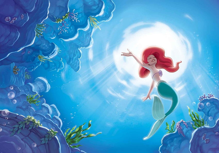 Mural de papel de pared de La Sirenita Ariel de Disney. Comprar, portátil Ariel fondo de pantalla