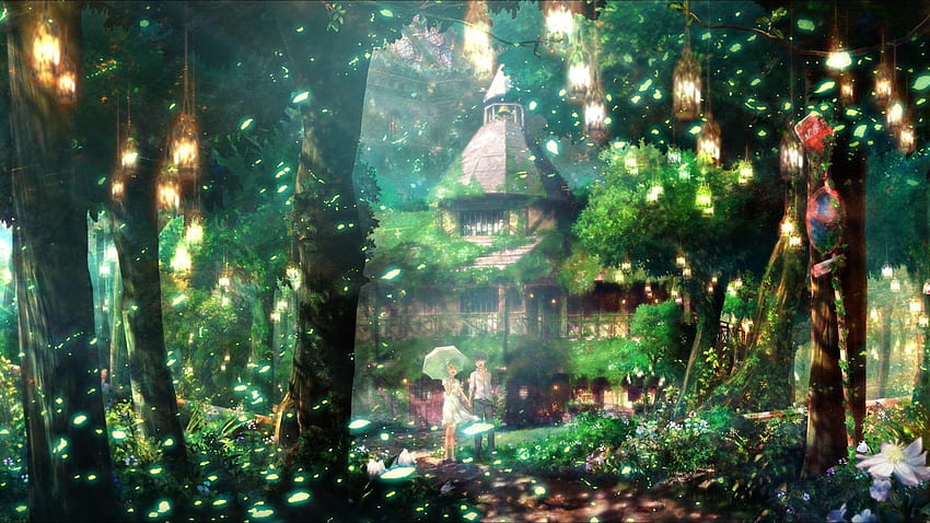 11++ Scenery Green Anime HD wallpaper