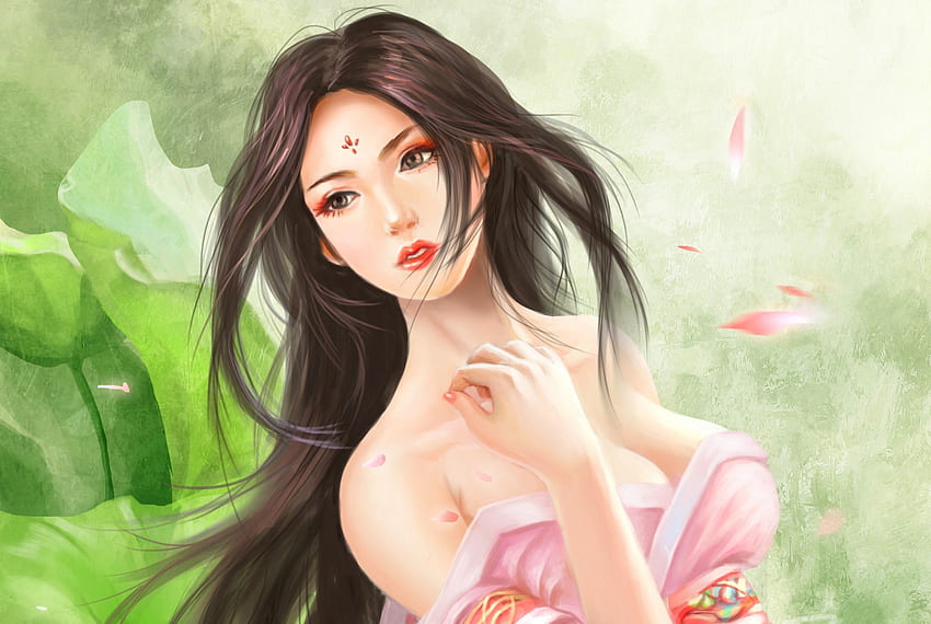 Fantasy Women, Women, oriental, hair, Fantasy HD wallpaper