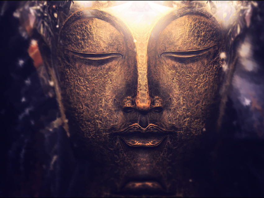 Golden Buddha digital , Buddha head bust illustration • For You For & Mobile, Neon Buddha HD wallpaper