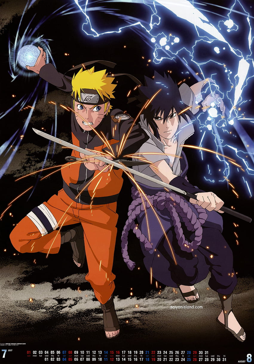 calendario uchiha sasuke naruto shippuden uzumaki naruto rasengan chidori – Anime Naruto, Naruto Rasengan vs Sasuke Chidori Sfondo del telefono HD