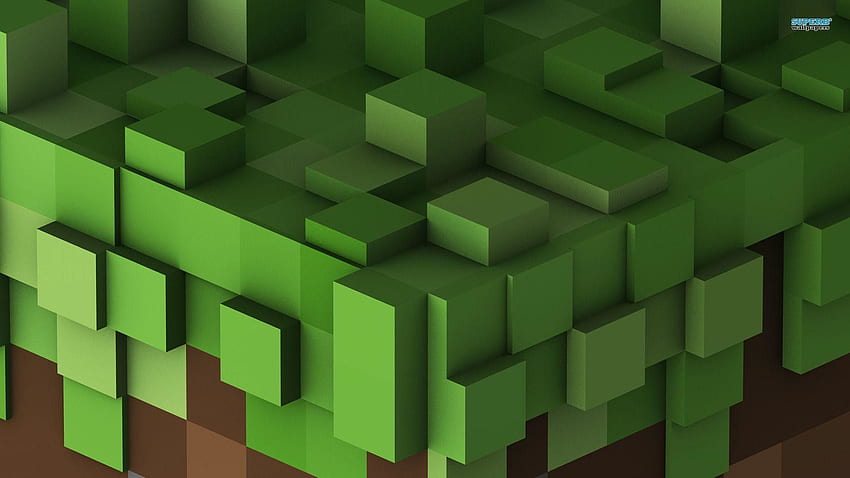 Minecraft Creeper & - Bloc d'herbe Minecraft 3D -, Creeper Face Fond d'écran HD