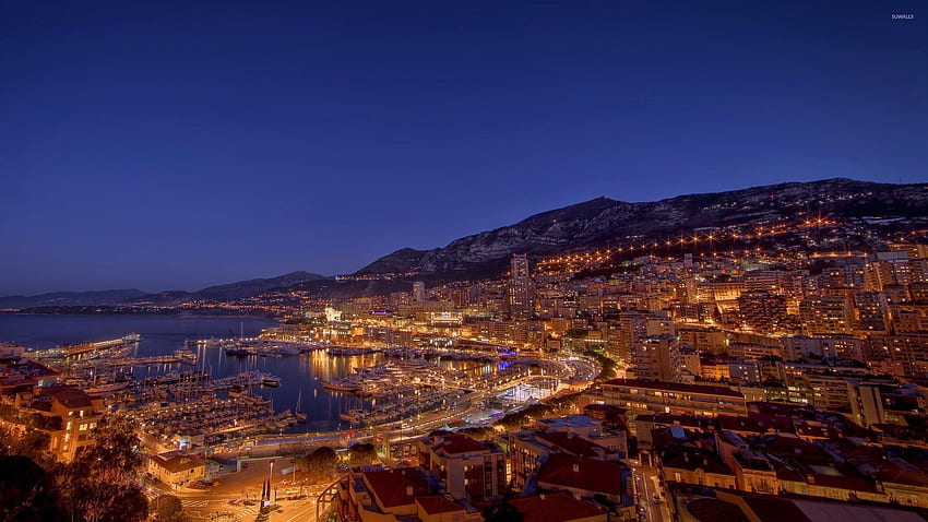 Monako di malam hari - Dunia Wallpaper HD